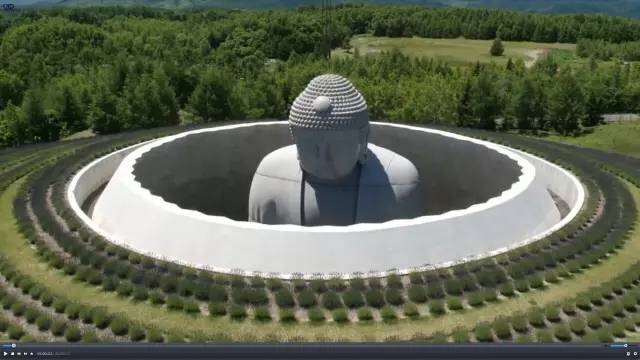 真駒内滝野霊園で巨大な「頭大仏」
